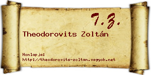 Theodorovits Zoltán névjegykártya