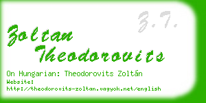 zoltan theodorovits business card